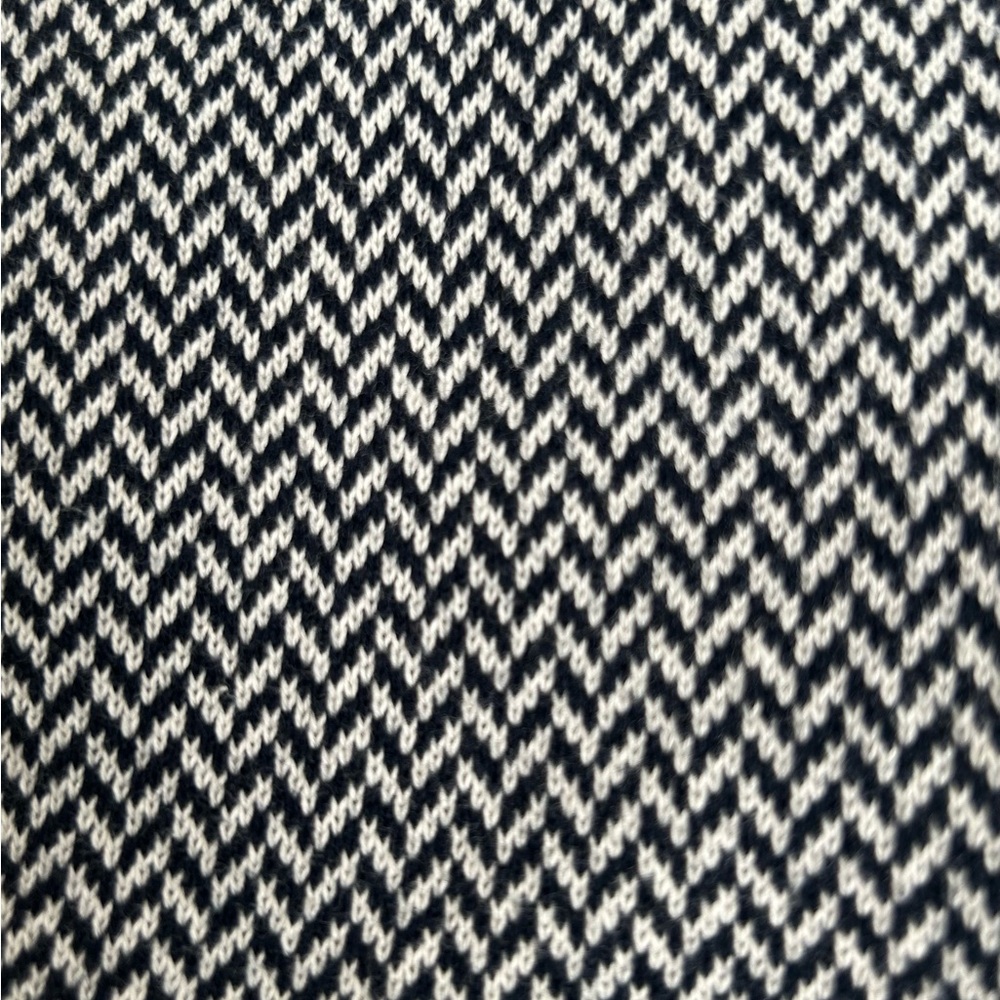 Blue and White Polo Shirt with Geometric Pattern - Picture 6 of 12